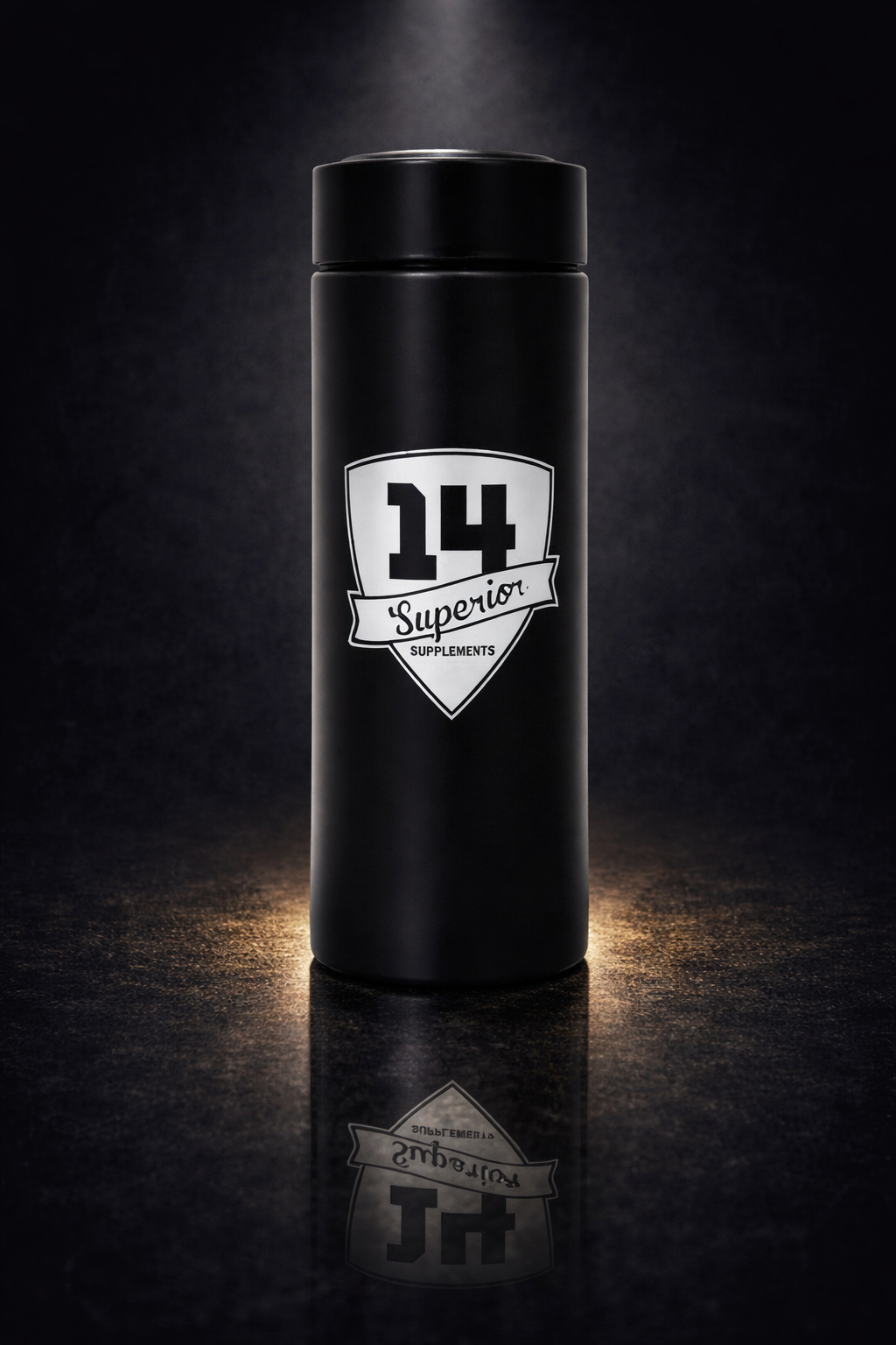 14 Superior Supplements blue stainless steel bottle