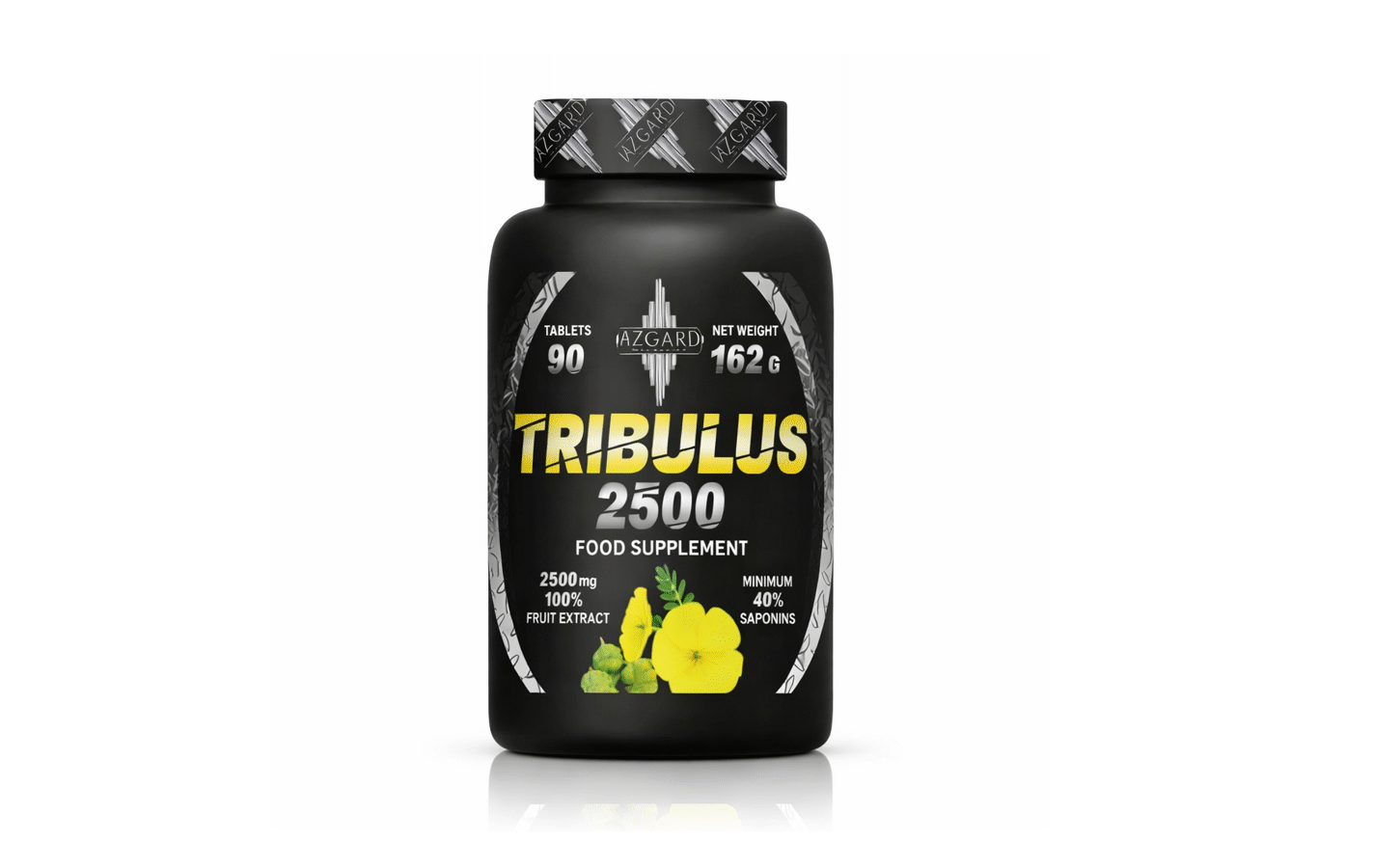 AZGARD Tribulus 2500 testosterone support tablets supplement bottle