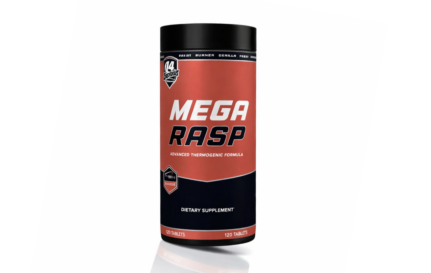 MEGA RASP Fat Burner 120 Tablets thermogenic fat burner supplement