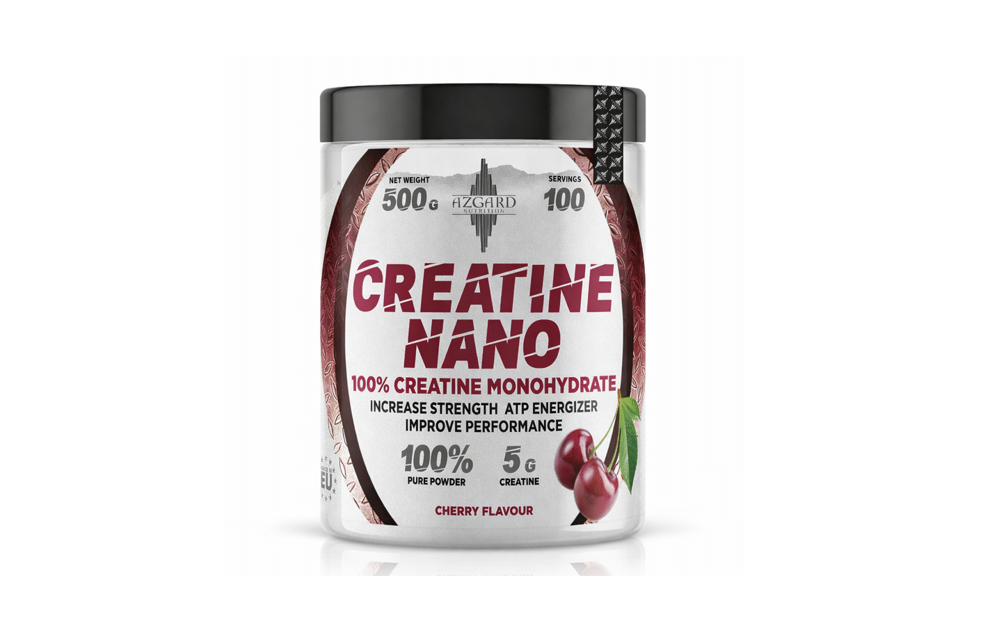 AZGARD creatine nano monohydrate flavored powder supplement
