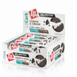 FitSpo Low Carb Protein Bar Cookies and Cream 20g protein snack box