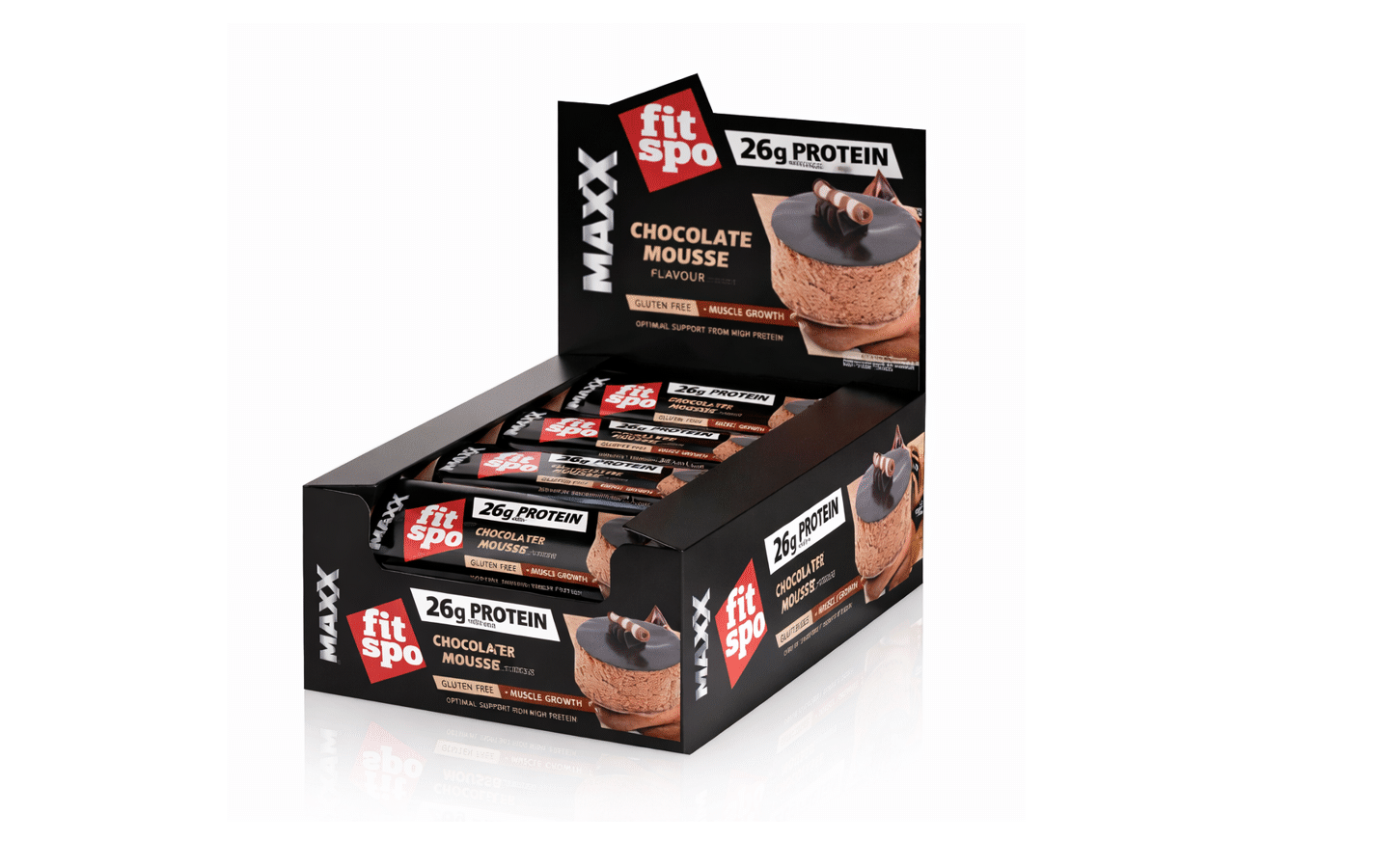 FitSpo MAXX Protein Bar Chocolate Mousse 26g protein high protein snack box