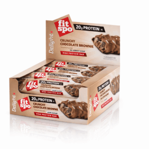 Untitled-1 FitSpo Delight Crunchy Chocolate Brownie protein bar 20g protein snack box