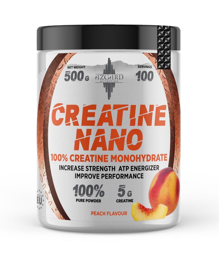 creatine-nano-peach AZGARD Creatine Nano peach flavor 500g creatine monohydrate powder