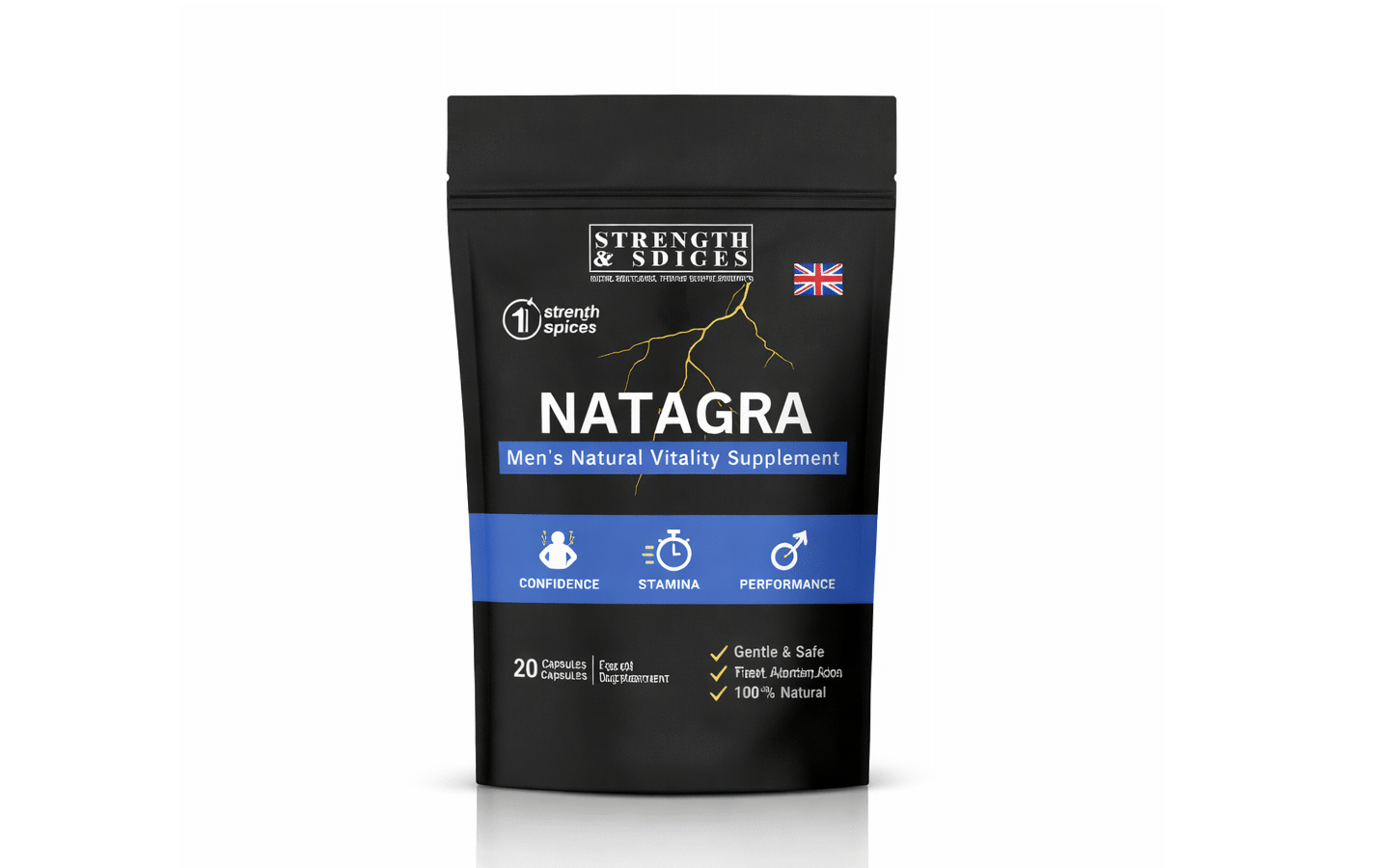 NATAGRA Men's Supplements 20 Capsules natural vitality supplement