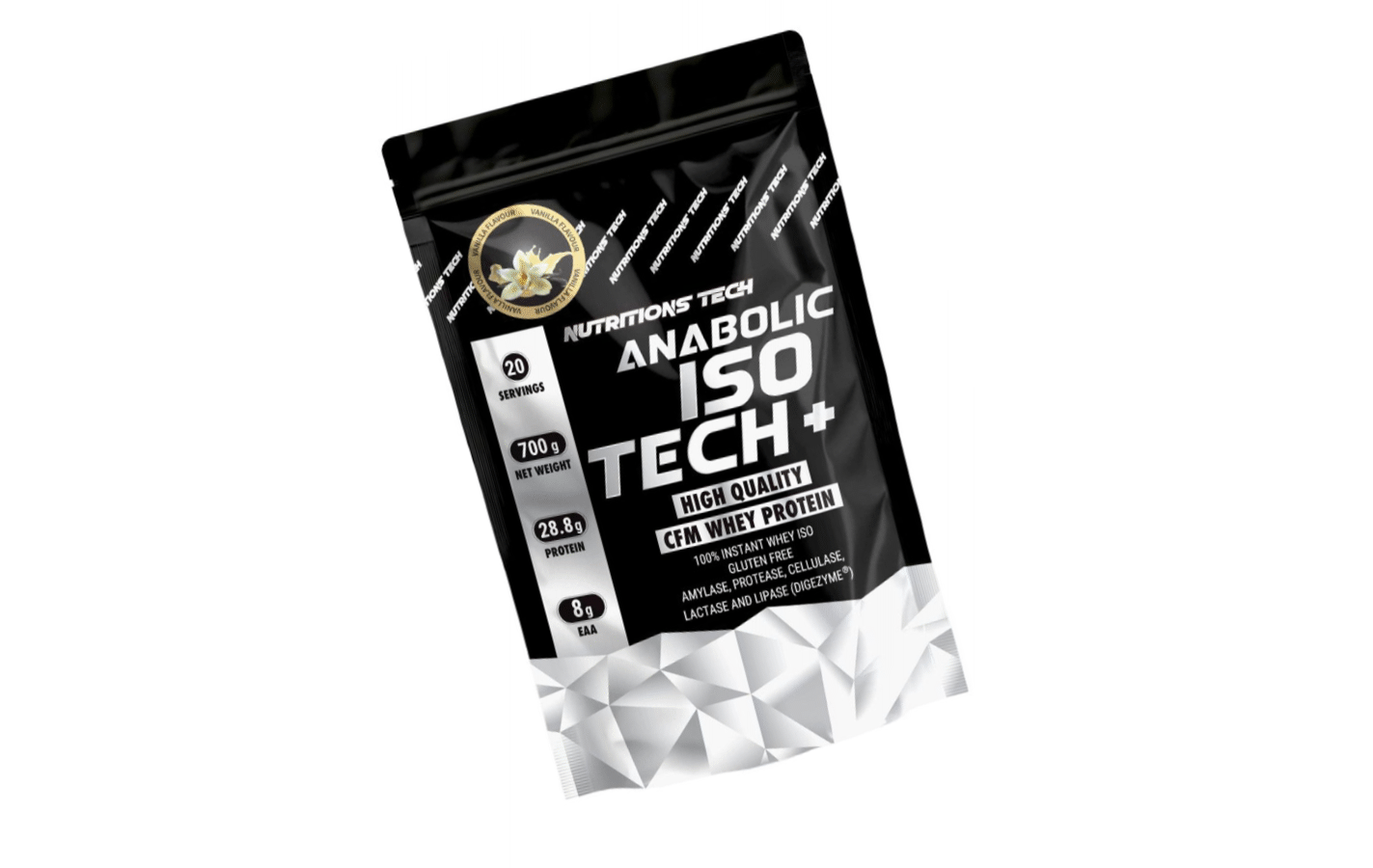 ANABOLIC ISO Tech 700g Vanilla whey protein isolate supplement