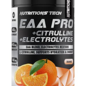 eaa-pro-nutritionstech-orange EAA PRO Citrulline Electrolyte 400g amino acid powder supplement