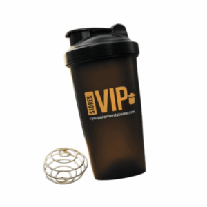 VIP Protein Shaker 600ml black BPA free gym shaker bottle