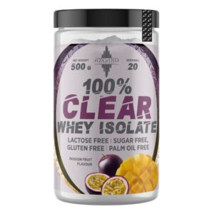 Clear-whey-isolate-passion-fruit AZGARD Clear Whey Isolate 500g protein drink powder fruity flavours