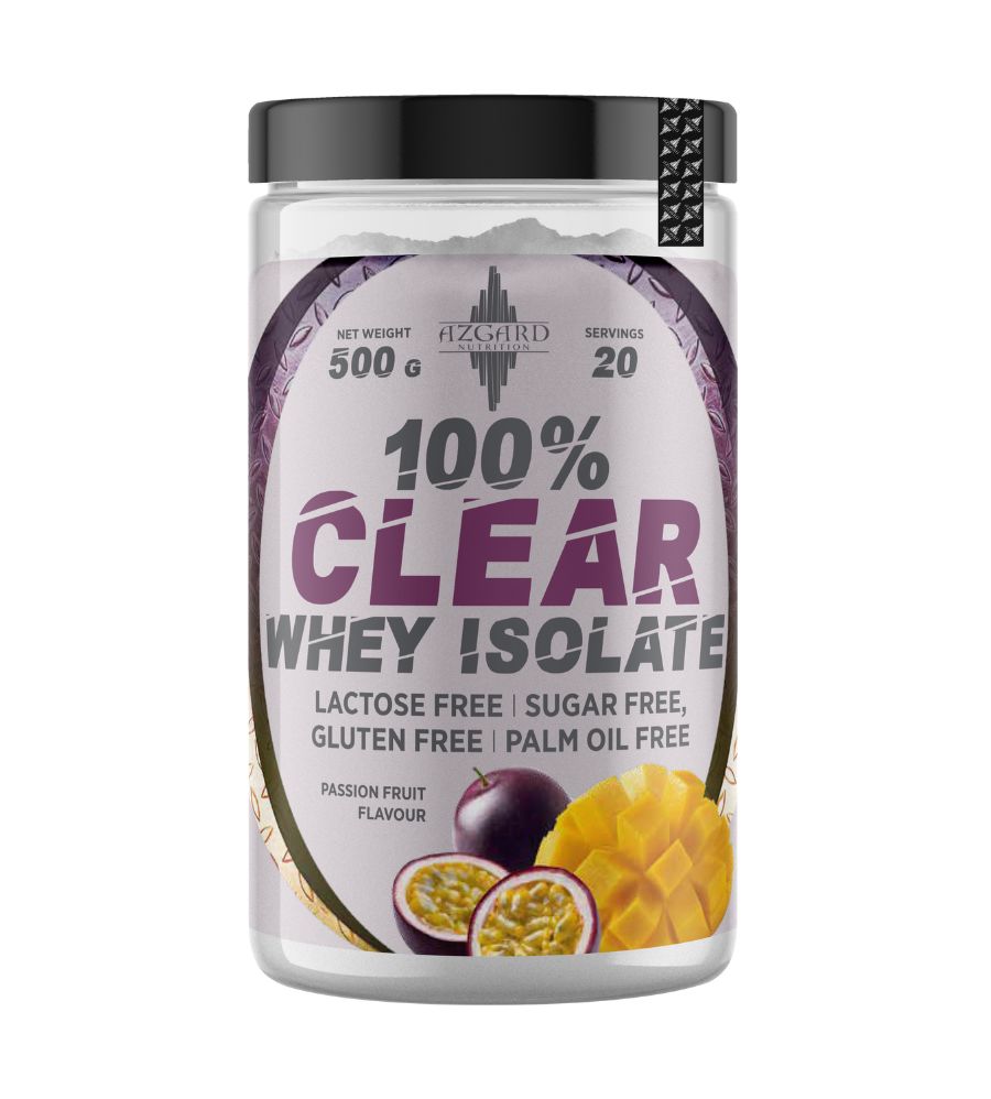 Clear-whey-isolate-passion-fruit AZGARD Clear Whey Isolate 500g protein drink powder fruity flavours