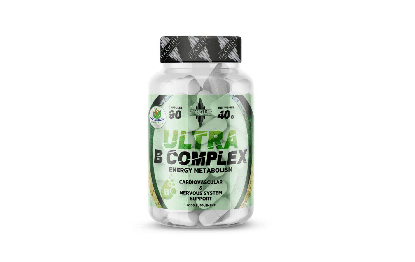 AZGARD Ultra B Complex 90caps AZGARD Vitamin B Complex supplement AZGARD B Complex capsules Vitamin B Complex energy support formula AZGARD Ultra B Complex daily wellness supplement