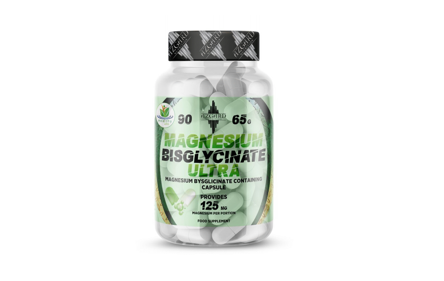 AZGARD Magnesium Bisglycinate Ultra 90caps AZGARD magnesium supplement capsules Magnesium bisglycinate formula AZGARD muscle recovery magnesium Premium magnesium bisglycinate supplement