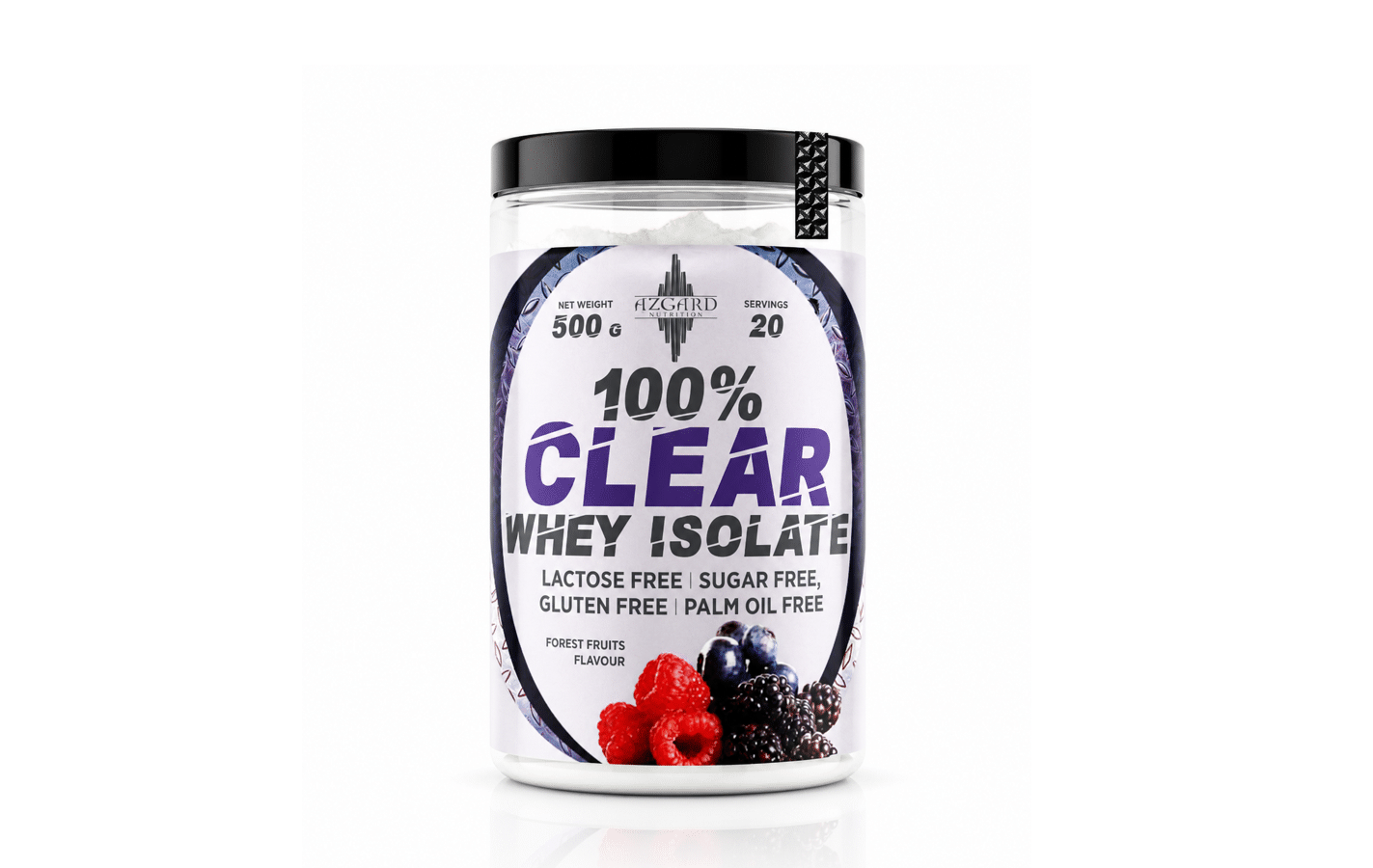 AZGARD Clear Whey Isolate 500g protein drink powder fruity flavours