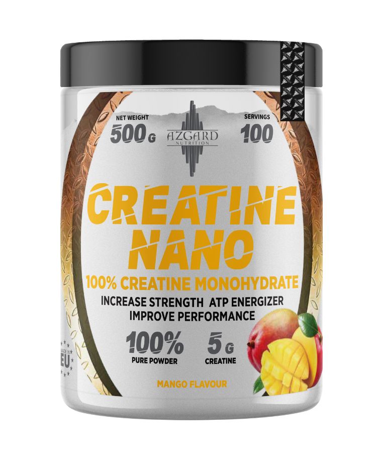 creatine-nano-mango1 AZGARD Creatine Nano mango flavor 500g creatine monohydrate powder