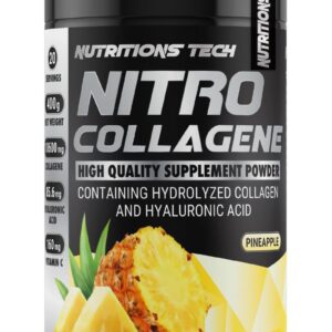 nitro-collagen NITRO COLLAGENE 400g collagen powder Pineapple with vitamin C and hyaluronic acid supplement