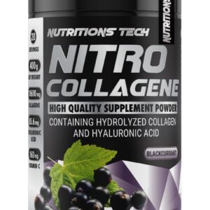 nitro-collagen-black-currant NITRO COLLAGENE 400g collagen powder Blackcurrant with vitamin C and hyaluronic acid supplement