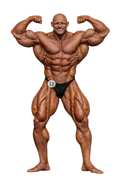 Aristos Aristeidou IFBB bodybuilding pose in 2007