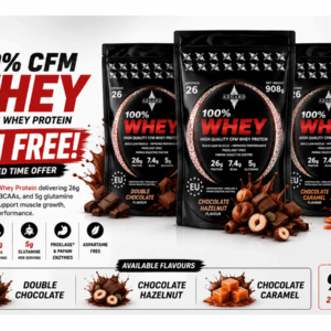 BUY 2 GET 1 FREE AZGARD 100% CFM Whey Protein 908g Chocolate Lovers bundle from VIP Supplements Cyprus