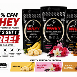 BUY 2 GET 1 FREE AZGARD 100% CFM Whey Protein 908g Fruity Fusion Bundle Cyprus