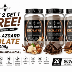BUY 2 GET 1 FREE AZGARD 100% Isolate 908g Chocolate Indulgence Bundle Cyprus
