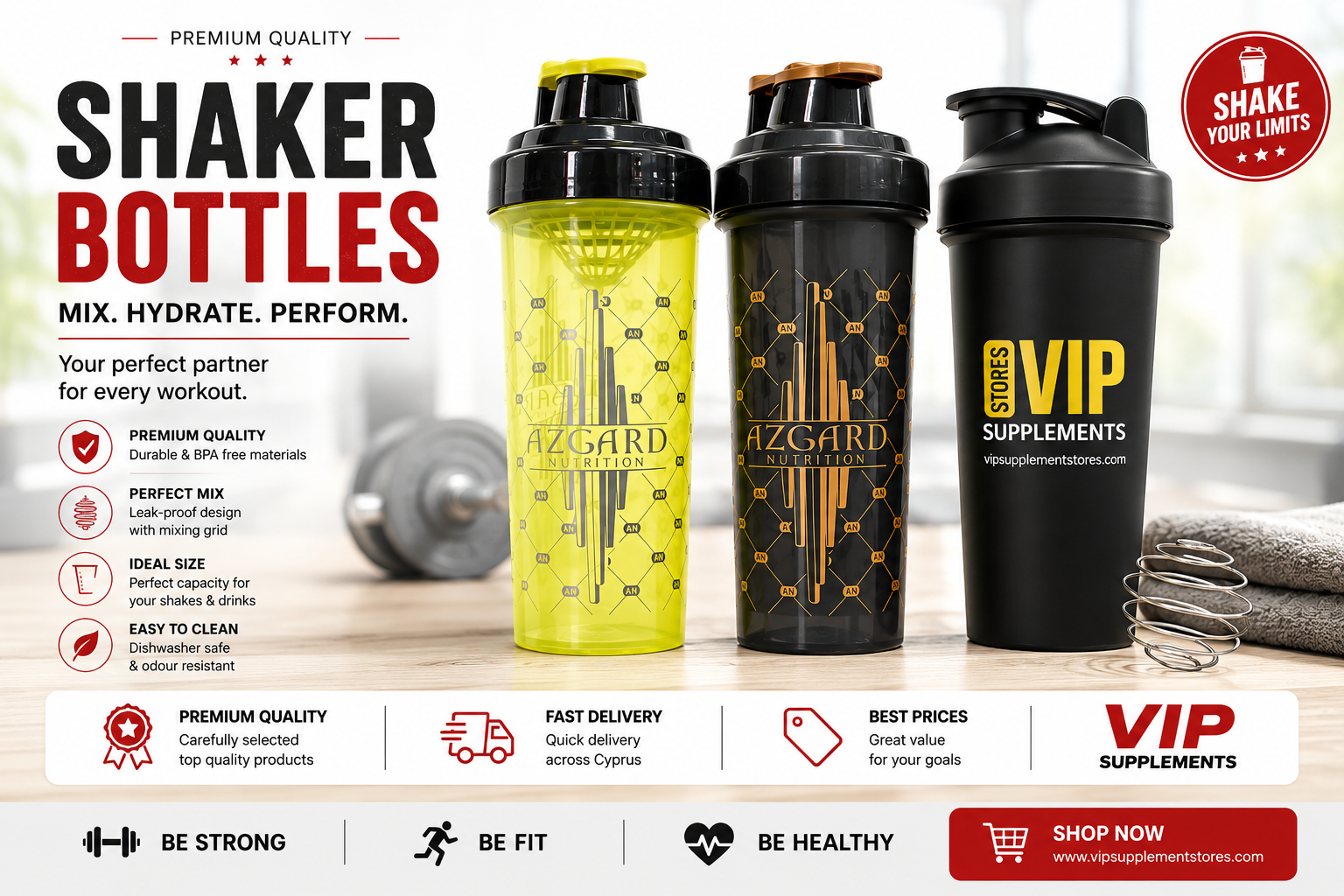 Premium Protein Shakers in Cyprus