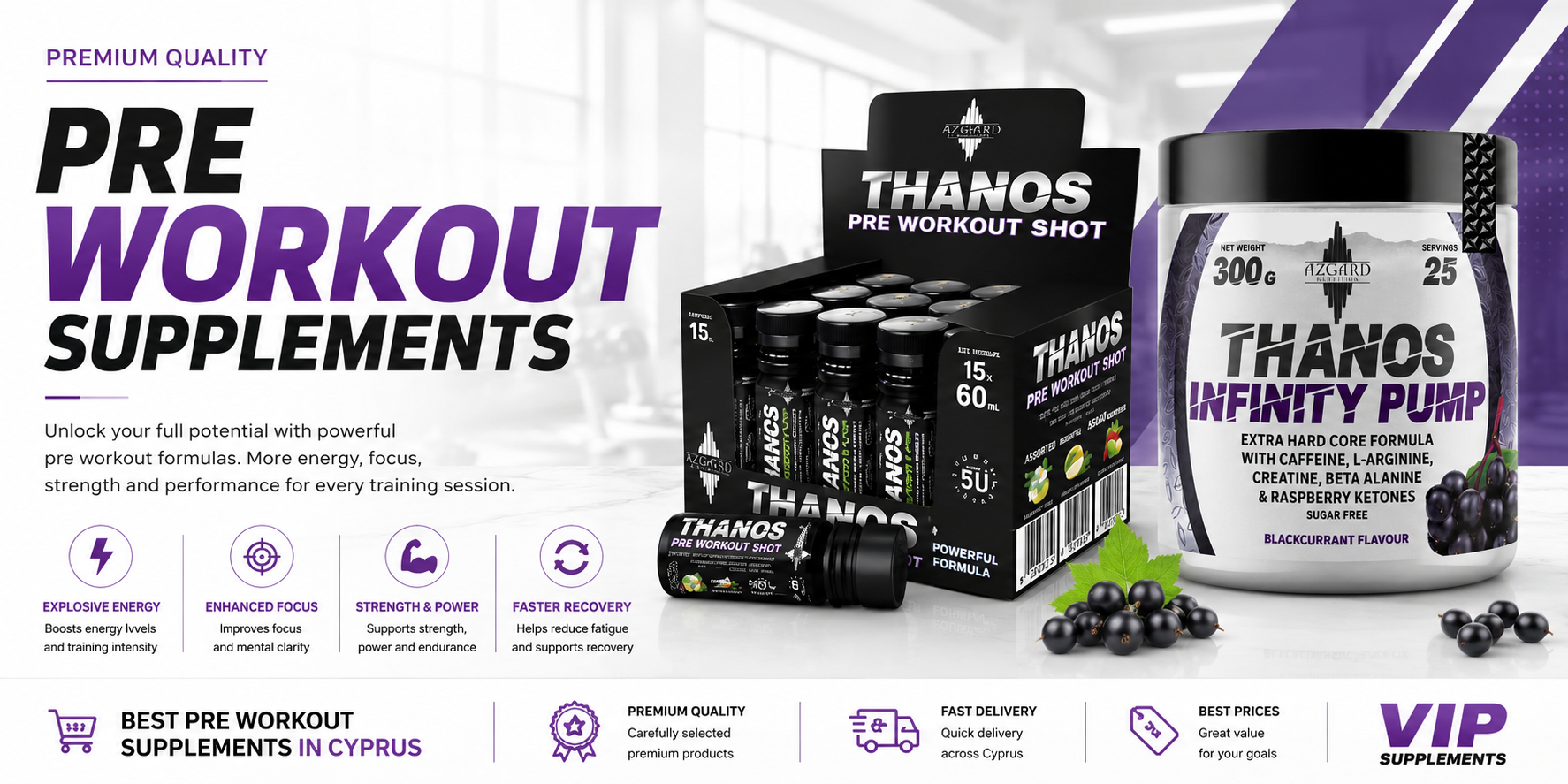 Premium Pre-Workout Supplements in Cyprus