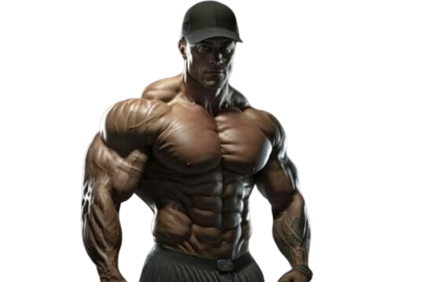 Male bodybuilding athlete