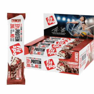 FitSpo CRUNCHY Protein Bar Strawberry Cheesecake 12 x 60g